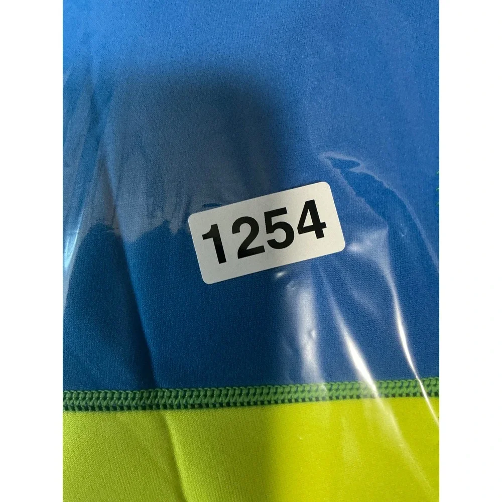 Hevto Kids Wetsuit Shorty Blue Lime Green 2mm Neoprene Front Zip Size 12 Youth